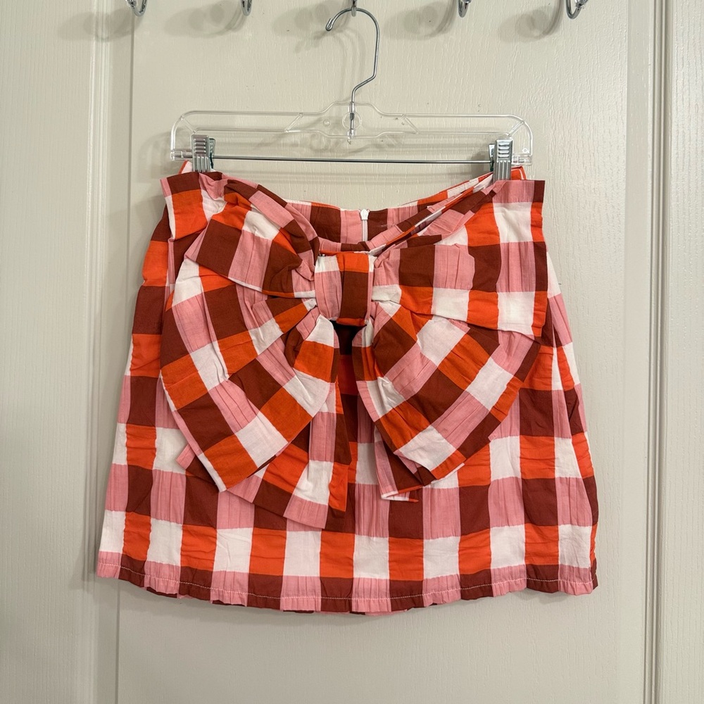 Judith March Red and Pink Gingham Skirt